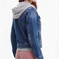 Chaqueta Denim Efecto Sudadera con Capucha y Parche de Ojo DESIGUAL (S) NUEVO CON ETIQUETAS - Miniatura 4