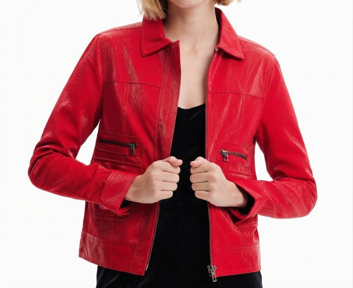 Chaqueta Biker de Efecto Piel con Bolsillos Utility DESIGUAL (XS) NUEVO CON ETIQUETAS 1