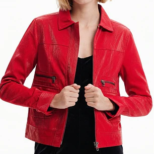 Chaqueta Biker de Efecto Piel con Bolsillos Utility DESIGUAL (XS) NUEVO CON ETIQUETAS
