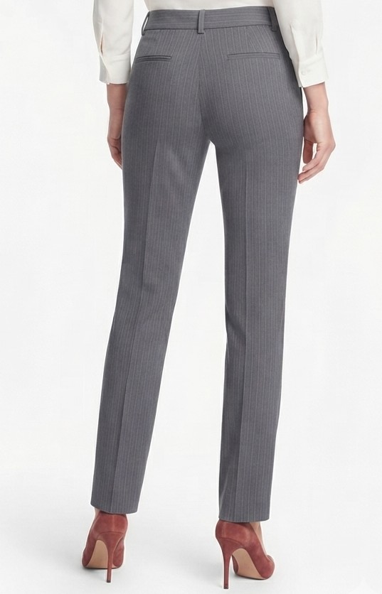Pantalón de vestir Curvy Fit gris con rayas diplomáticas GAP (S) NUEVO CON ETIQUETAS 2