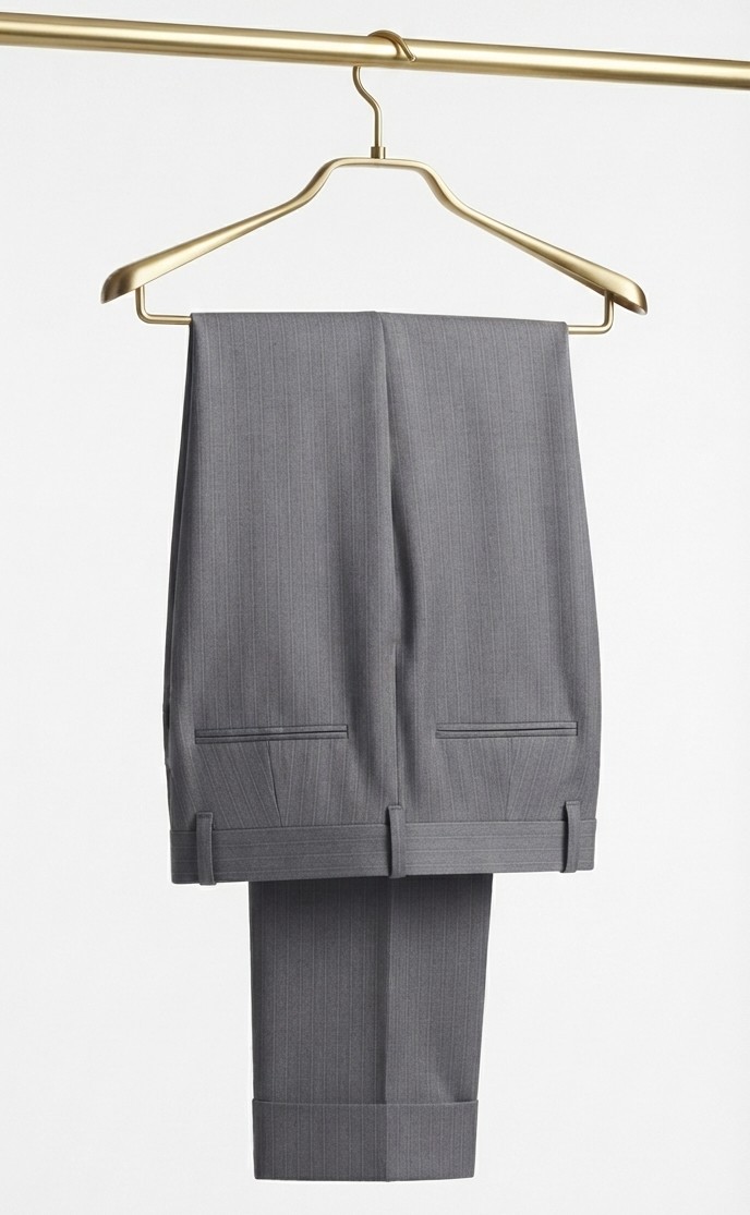Pantalón de vestir Curvy Fit gris con rayas diplomáticas GAP (S) NUEVO CON ETIQUETAS 3