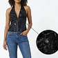 Top Halter 100% Cuero Brillante Snake Feel HUGO BUSCATI (S-M) TRUE VINTAGE - thumbnail 3