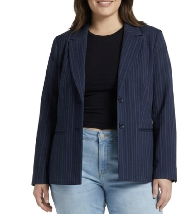 Blazer Clásico Pinstripe AMARANTO (XL-XXL) NUEVO CON ETIQUETAS  1