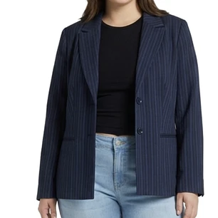 Blazer Clásico Pinstripe AMARANTO (XL-XXL) NUEVO CON ETIQUETAS 