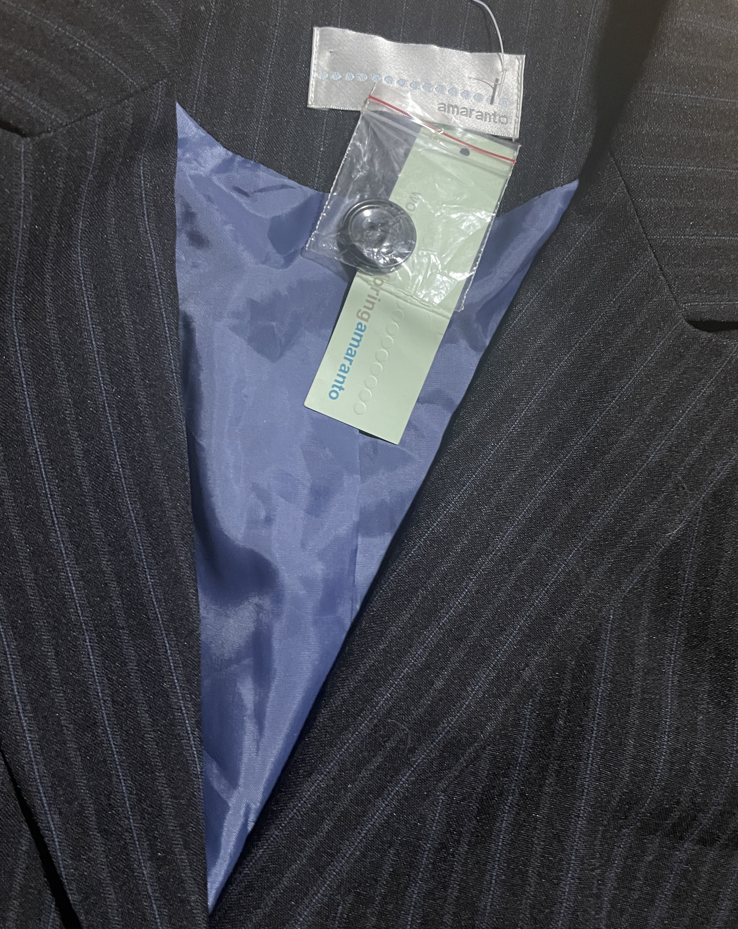 Blazer Clásico Pinstripe AMARANTO (XL-XXL) NUEVO CON ETIQUETAS  3
