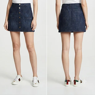 Falda Corta De Mezclilla Con Botones Frontales BANANA REPUBLIC (S) SHOWROOM