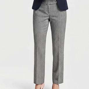 Pantalón Ejecutivo Gris Raya Diplomática WHITE HOUSE BLACK MARKET (XXS-34) 