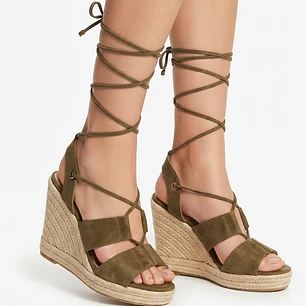 Sandalia De Cuña De Yute Con Amarre STEVE MADDEN (36) NUEVO CON ETIQUETAS