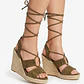 Sandalia De Cuña De Yute Con Amarre STEVE MADDEN (36) NUEVO CON ETIQUETAS - thumbnail 1