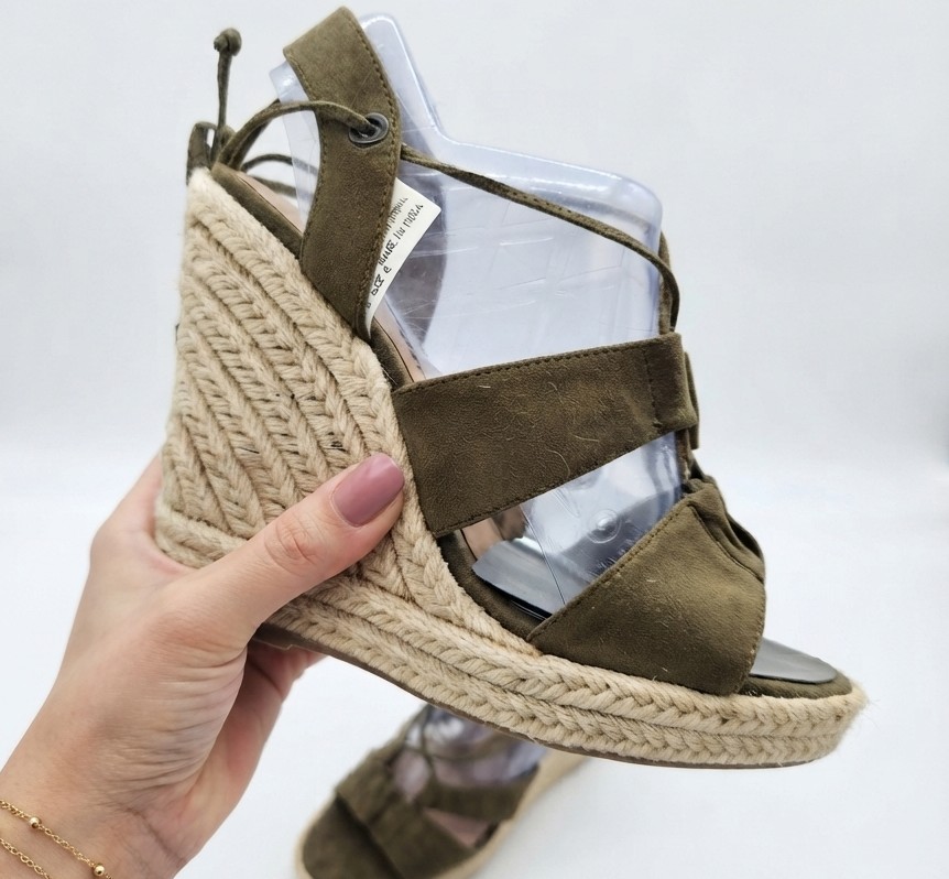 Sandalia De Cuña De Yute Con Amarre STEVE MADDEN (36) NUEVO CON ETIQUETAS 2