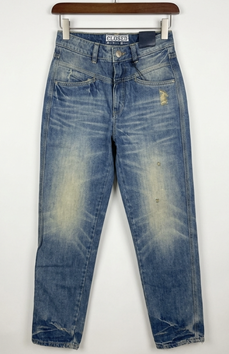 Jeans High Waisted 100% Algodón Pedal Pusher CLOSED (XS) NUEVO CON ETIQUETAS 3