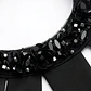 Vestido Black Tie Sheer Bottom Leonora Cuello Pedrería BCBG MAXAZRIA (S) SHOWROOM - Miniatura 5