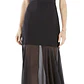 Vestido Black Tie Sheer Bottom Leonora Cuello Pedrería BCBG MAXAZRIA (S) SHOWROOM - Miniatura 1