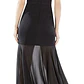 Vestido Black Tie Sheer Bottom Leonora Cuello Pedrería BCBG MAXAZRIA (S) SHOWROOM - Miniatura 2