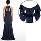 Vestido Black Tie Sheer Bottom Leonora Cuello Pedrería BCBG MAXAZRIA (S) SHOWROOM - Miniatura 3
