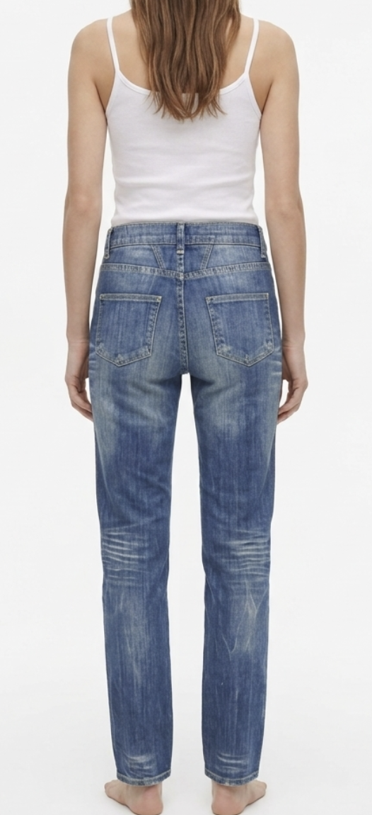 Jeans Straight Leg Deslavado Pedal Stream CLOSED (XS) NUEVO CON ETIQUETAS 2