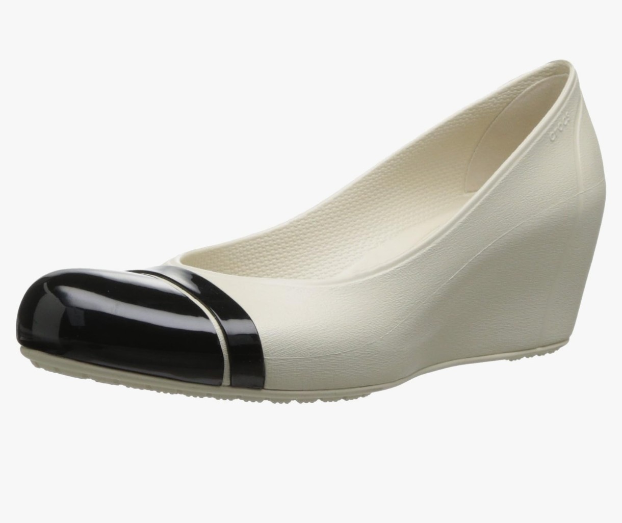 Zapatos Cap Toe Wedge Taco Chino CROCS (37) NUEVO CON ETIQUETAS 3