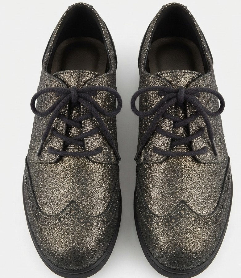 Zapatos Oxfords Destalonados Plataforma Negro/Dorado SCHUTZ (40) SHOWROOM 3