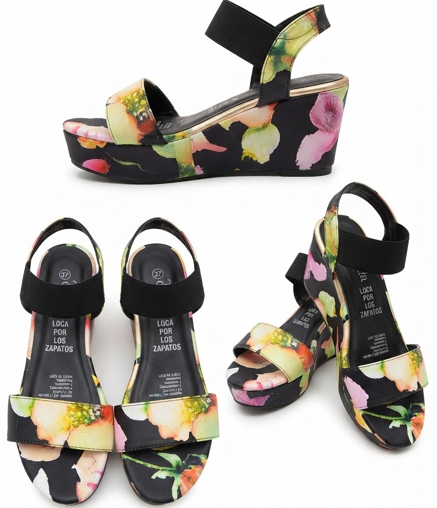 Sandalias Plataforma Florales LOCAS POR LOS ZAPATOS (37) SHOWROOM 1