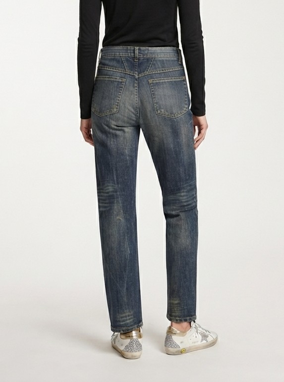 Jeans Pedal Pusher Tiro Alto De Corte Recto Azul Lavado CLOSED (XS-32/34) NUEVO CON ETIQUETAS 3