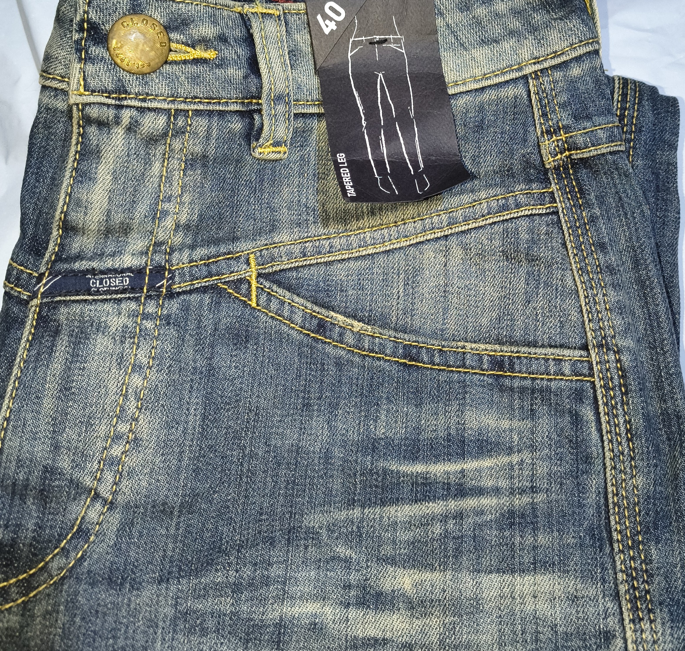 Jeans Pedal Pusher Tiro Alto De Corte Slim Recto CLOSED (XS/S-34/36) NUEVO CON ETIQUETAS 2