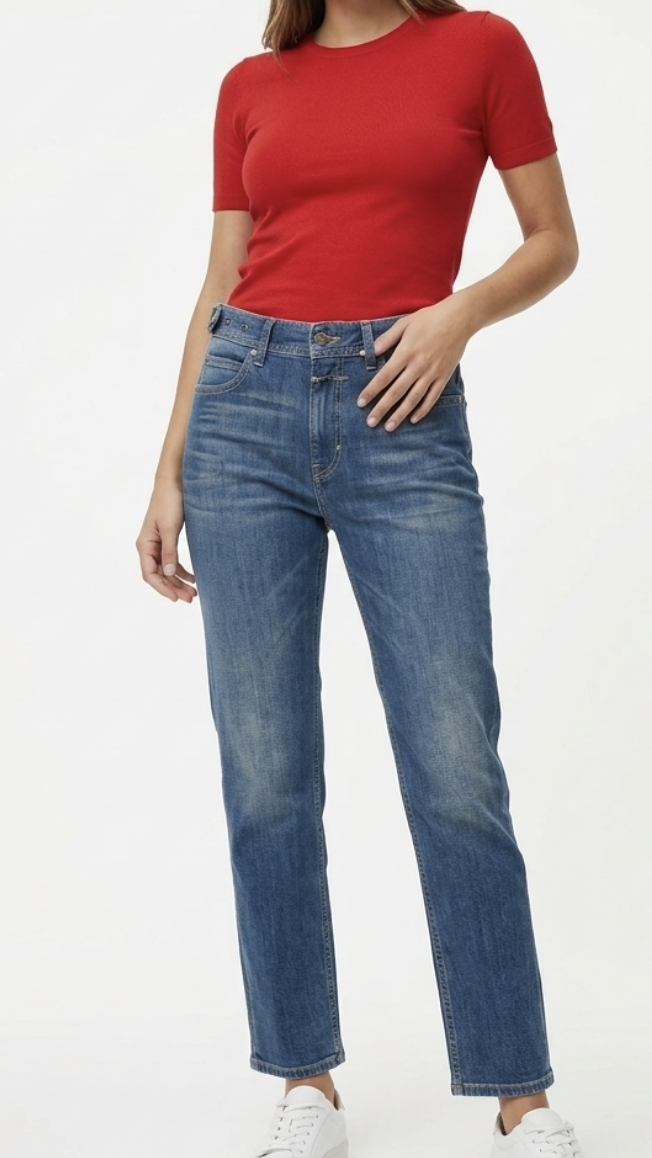 Jeans Lia Straight leg Pretina Ajustable CLOSED (S) NUEVO CON ETIQUETAS 1