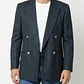 Blazer 100% Seda Jacquard Forro Bemberg Botón Nácar Monográma YSL (L-XL) TRUE VINTAGE - Miniatura 2