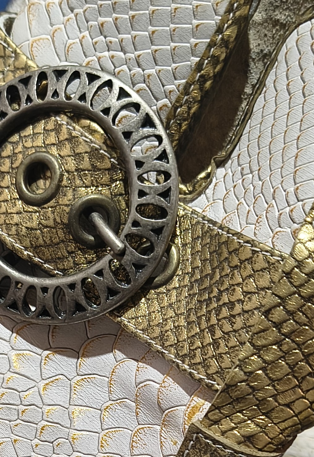 Botines 100% Cuero Taco Chino Plataforma Textura Serpiente EXOTICA (37) NUEVOS  4