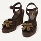 Sandalias Cuña Yute Con Moño Dorado CASTAÑER (36.5-37) NUEVO - Miniatura 3