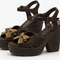 Sandalias Cuña Yute Con Moño Dorado CASTAÑER (36.5-37) NUEVO - Miniatura 1