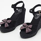 Sandalias Cuña Yute Con Moño Rosado/Lila CASTAÑER (36.5-37) NUEVO - Miniatura 2