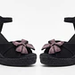 Sandalias Cuña Yute Con Moño Rosado/Lila CASTAÑER (36.5-37) NUEVO - Miniatura 3