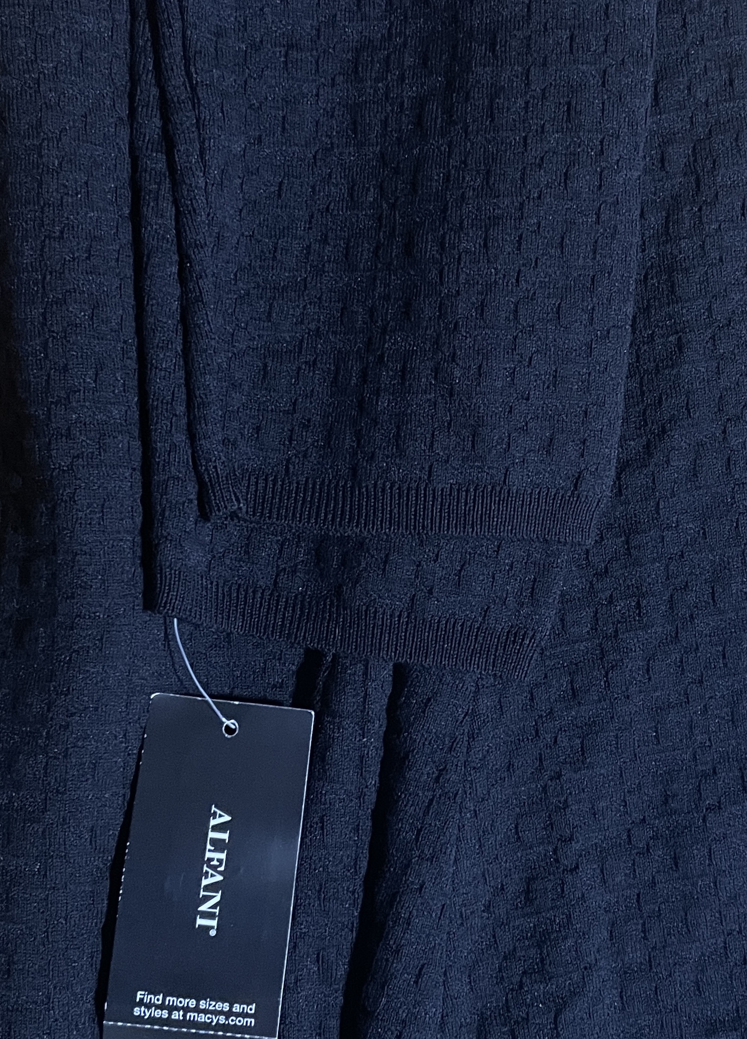 Cardigan Largo Zipper Tejido Waffle ALFANI (M-L) NUEVO CON ETIQUETAS 3