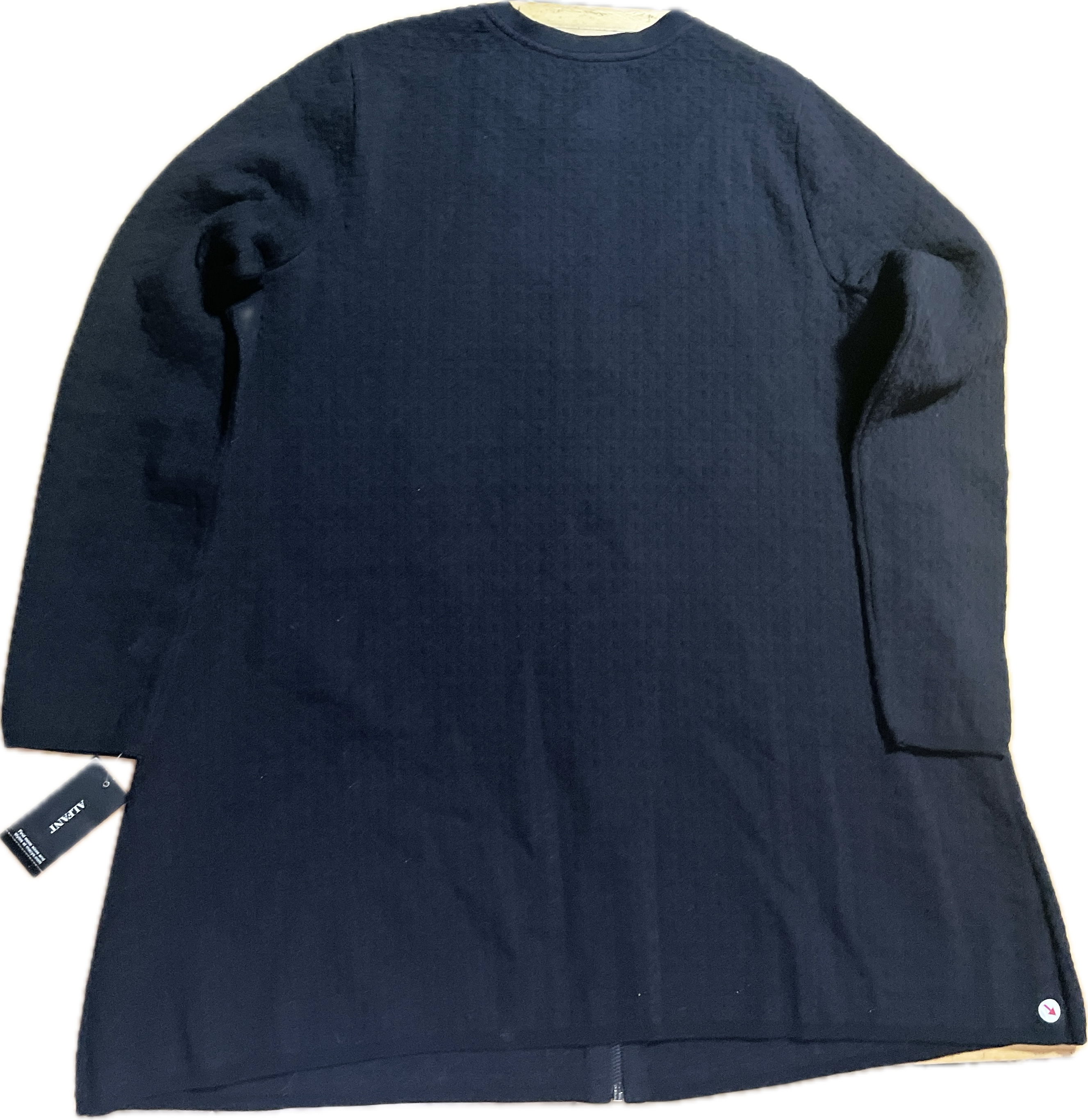 Cardigan Largo Zipper Tejido Waffle ALFANI (M-L) NUEVO CON ETIQUETAS 5