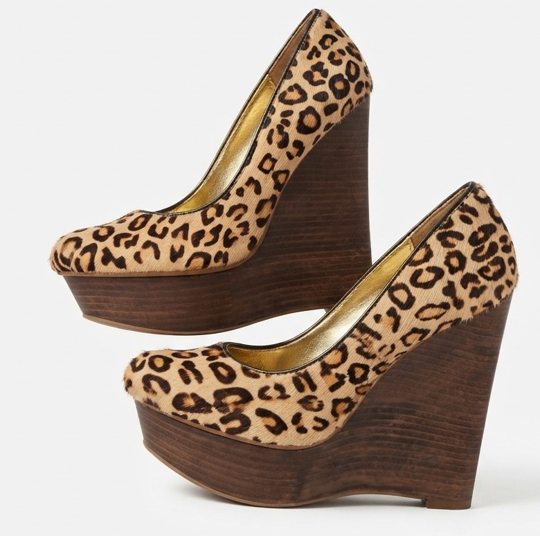Zapatos 100% Cuero Taco Cuña Leopardo y Plataforma de Madera STEVE MADDEN (36 - 36.5) 4