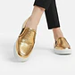 Zapatillas Slip-On Doradas Textura Serpiente NINE WEST (37) NUEVO - Miniatura 3