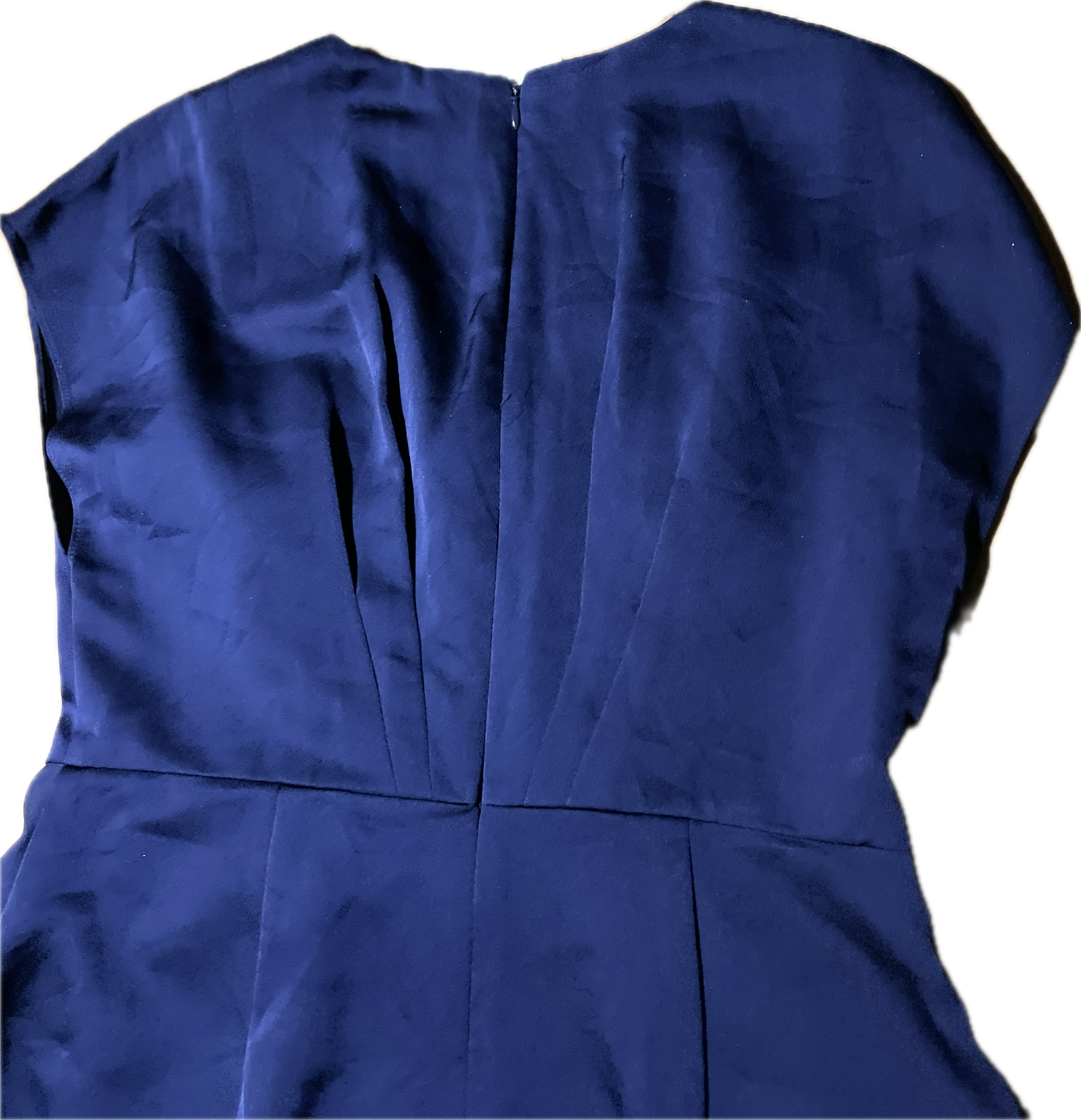 Vestido Cóctail Satín Pedrería Drapeado AIDAN MATTOX (M) NUEVO CON ETIQUETAS 7