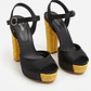 Sandalias Tacón Ancho y Plataforma De Rafia Tejida CASTAÑER (35.5 - 36) NUEVO - Miniatura 2