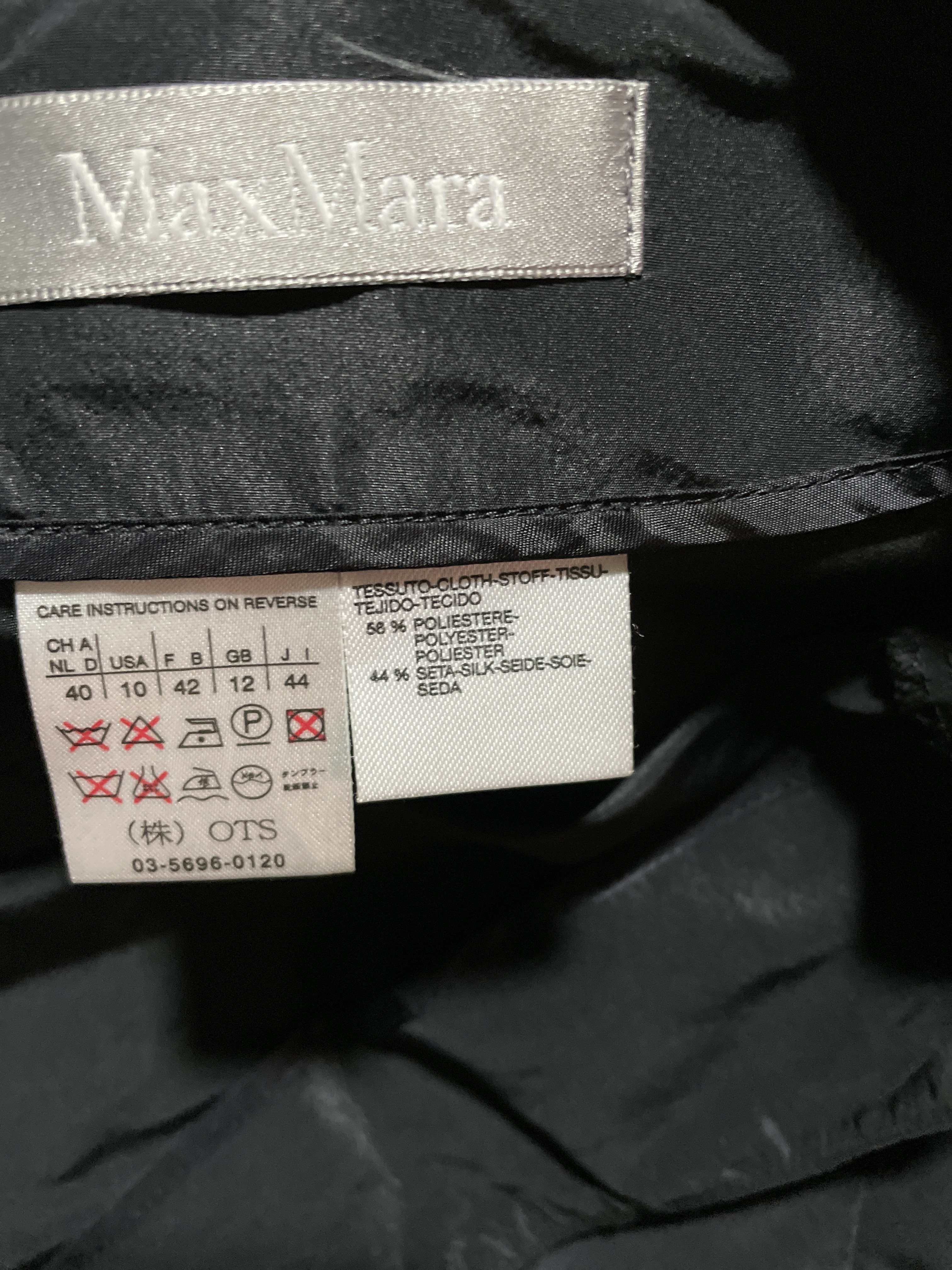 Falda Midi Estructurada Raso 44% Seda MAX MARA (L) SHOWROOM 3