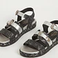 Sandalias 100% Cuero Brillo/Plateado con Hebillas Western AURORA CONEJERO (37) NUEVO - thumbnail 2