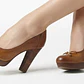Zapatos 100% Cuero Tacón con Plataforma y Lazo GACEL (40) - Miniatura 1