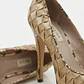 Zapatos 100% Cuero Peep Toe Dorado Trenzado y Plataforma Serpiente REISS (36) - thumbnail 3
