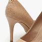 Zapatos 100% Cuero Nude Texturizado Croco con Puntera de Charol y Moño (36) NUEVO  - Miniatura 3