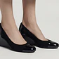 Zapatos Taco Terraplén 100% Cuero Italiano, Gamuza y Charol Negro SALVATORE FERRAGAMO (39)  - Miniatura 3