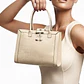 Cartera Vintage Estructurada Beige Textura Croco LIZ CLAIBORNE - Miniatura 1