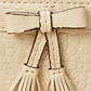 Cartera Vintage Estructurada Beige Textura Croco LIZ CLAIBORNE - Miniatura 5