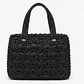Cartera Vintage Tejida Negra Made in Japan Cierre Marco Boquilla - Miniatura 2