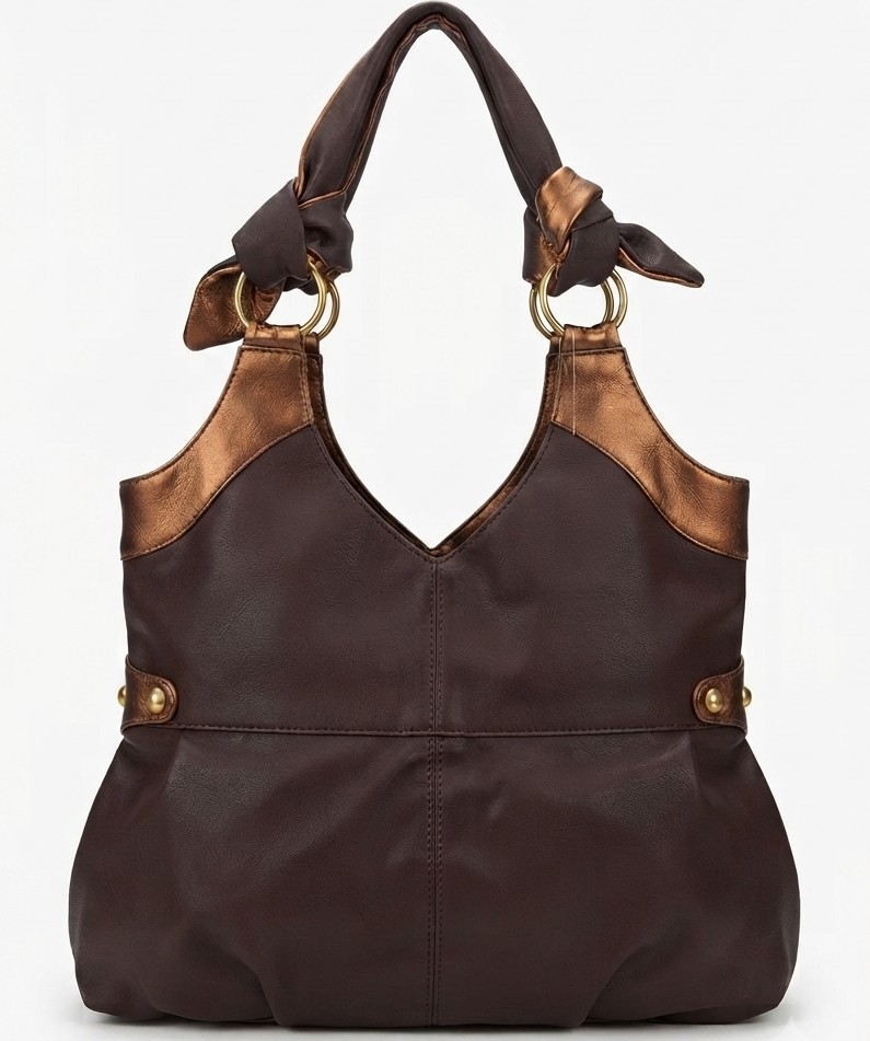 Cartera Hobo Estilo Western Boho Chic Asas Anudadas y Tachas NUEVO 3