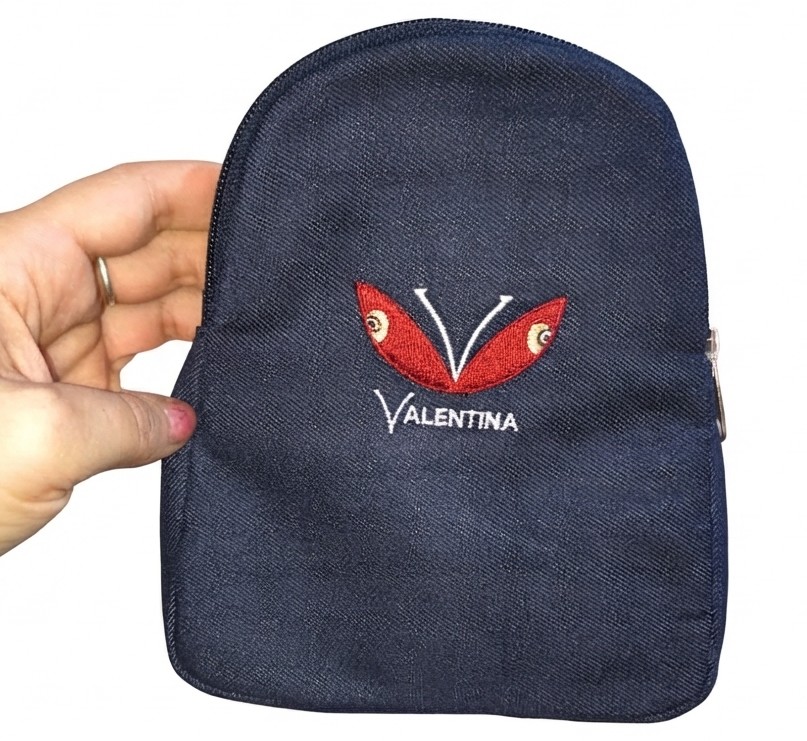 Mochila Transparente con Neceseres Interiores Denim VALENTINA NUEVO 4