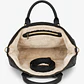 Bolso Negro Borde Efecto Borrego / Bordados Florales y Grafiti 